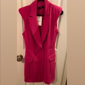 Bershka NWT Hot pink blazer dress